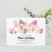 Première invitation de fête d'anniversaire de (Debout devant)