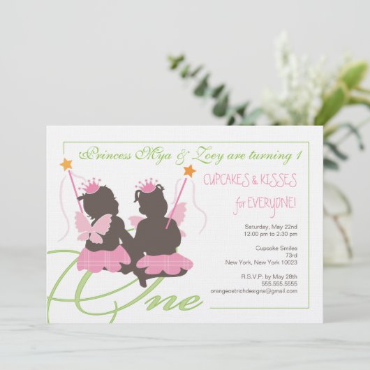 Première invitation de fête d'anniversaire de (Debout devant)