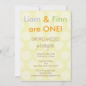 Première invitation de fête d'anniversaire de (Dos)