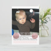 Première invitation de fête d'anniversaire de bébé (Debout devant)