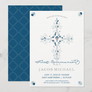 Première Invitation de la Communion Carte Invitati