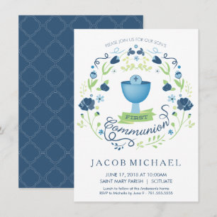 Première Invitation de la Communion Carte Invitati