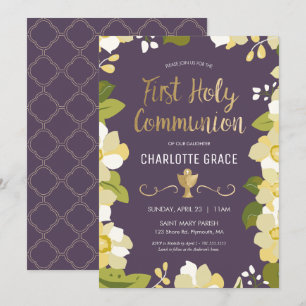 Première Invitation de la Communion, Floral avec C