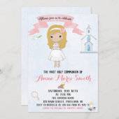 Première invitation de la Sainte Communion invitat (Devant / Derrière)