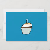 Première invitation de partie de petit gâteau (Dos)