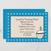 Première invitation de partie de petit gâteau (Devant / Derrière)