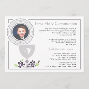 Première invitation de photo de communion