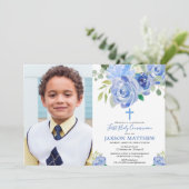 Première invitation de photo de sainte communion (Debout devant)