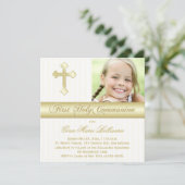 Première invitation de photo de sainte communion (Debout devant)