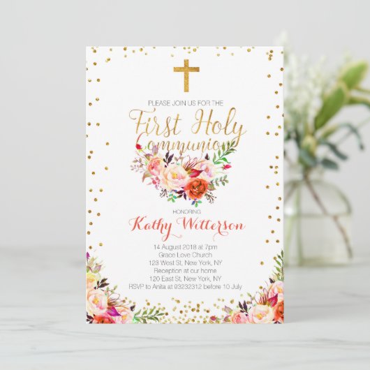 Première invitation de sainte communion (Debout devant)