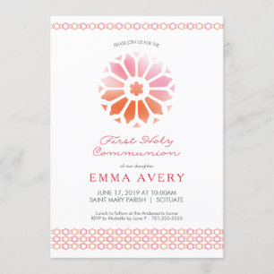 Première invitation de sainte communion,