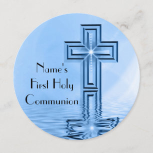 Première invitation de sainte communion de croix