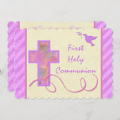 Première invitation de sainte communion pour une (Devant / Derrière)