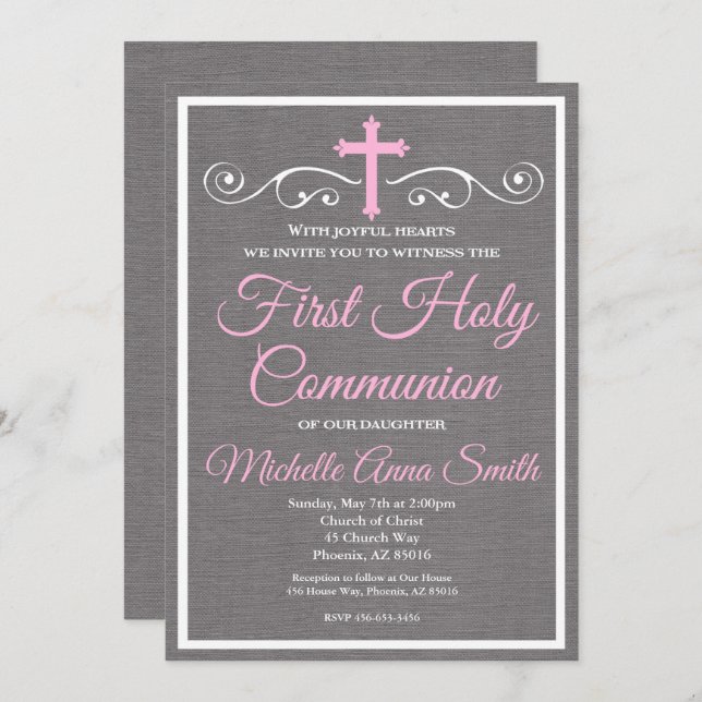 Première invitation de sainte communion, première (Devant / Derrière)