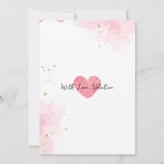 Première invitation de Valentina (Dos)