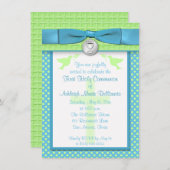 Première invitation IMPRIMÉE de sainte communion (Devant / Derrière)