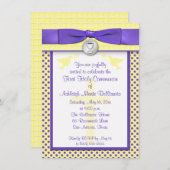 Première invitation IMPRIMÉE de sainte communion (Devant / Derrière)