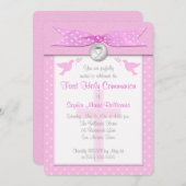 Première invitation IMPRIMÉE de sainte communion (Devant / Derrière)