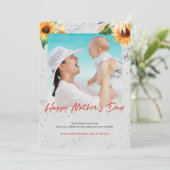 Première maman Joyeux Fête des Mères Carte photo f (Debout devant)