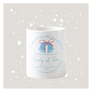 Première Mug de famille de Noël - Bleu