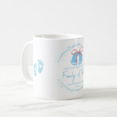 Première Mug de famille de Noël - Bleu (Devant gauche)