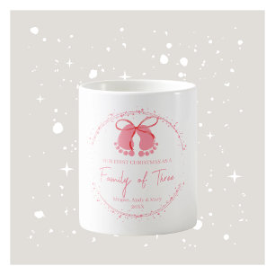 Première Mug de famille de Noël - Rose