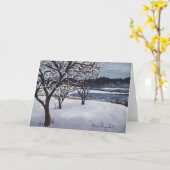 Première neige à la carte de voeux de Winona de (Fleur jaune)