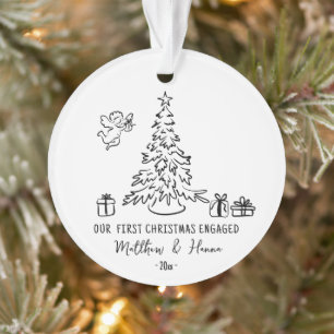 Première Noël à la main fiancée ou mariée