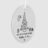 Première Noël à la main fiancée ou mariée (devant)