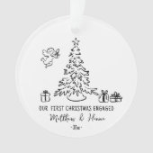 Première Noël à la main fiancée ou mariée (devant)