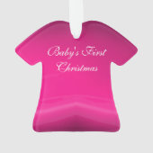 PREMIÈRE NOËL DE BÉBÉ BÉBÉ Pink Ribbon Fille (dos)