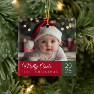 Première Noël de bébé Ornement en céramique