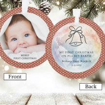 Première Noël de bébé Souvenir en terre cuite avec