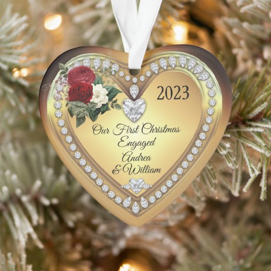 Première Noël Engagé Gold Diamonds Keepsaké (Arbre)
