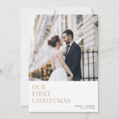 PREMIÈRE NOËL | faire-part mariage vacances (Devant)