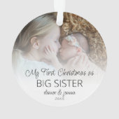 Première Noël Grosse Soeur Noms Photo Overlay (dos)