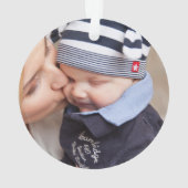 Première Noël mère célibataire bébé photo (dos)