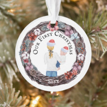 Première Noël mère célibataire Santa hat PHOTO