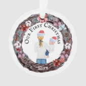 Première Noël mère célibataire Santa hat PHOTO (devant)