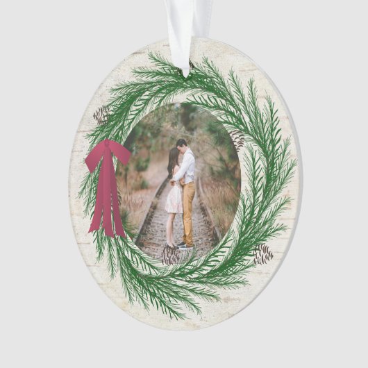 Première Noël Rustique Engagé Deux Photo Noël (devant)