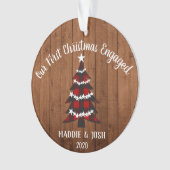 Première Noël Rustique Engagé Photo & Plaid (devant)