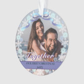 Première Noël sur mesure Ensemble Snowflakes Ribon (devant)