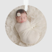 Première Noël Teinte Rose Bébé Fille Photo (dos)