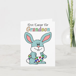 Première Pâques pour Grandson mignonne Bunny Carte