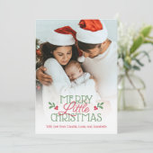 Première petite carte de Noël pour bébé (Debout devant)