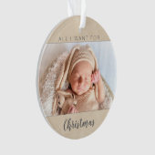 Première photo de famille de Noël du bébé (devant)