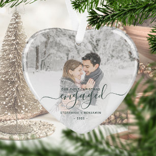 Première photo de fiançailles à Noël, écriture ver