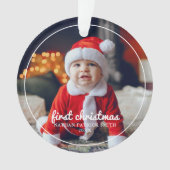 Première photo de Noël de Baby Frame ronde (devant)