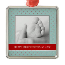 Première photo de Noël de bébé Ornements de Noël