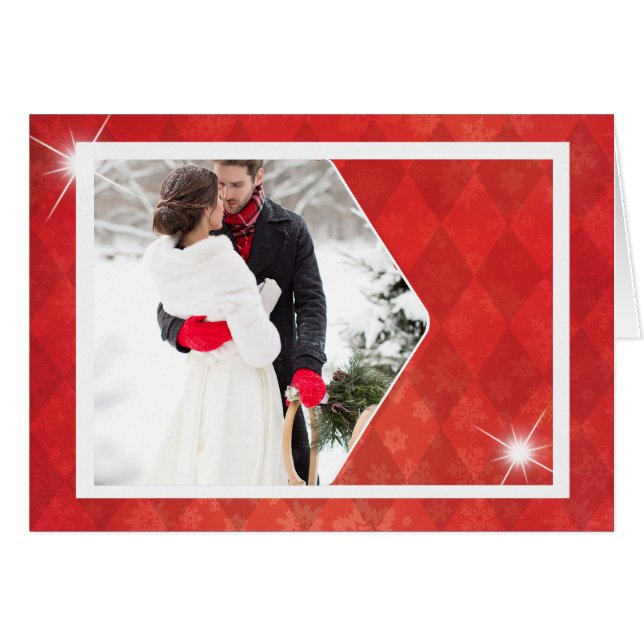 Première photo de Noël de couple (Devant horizontal)